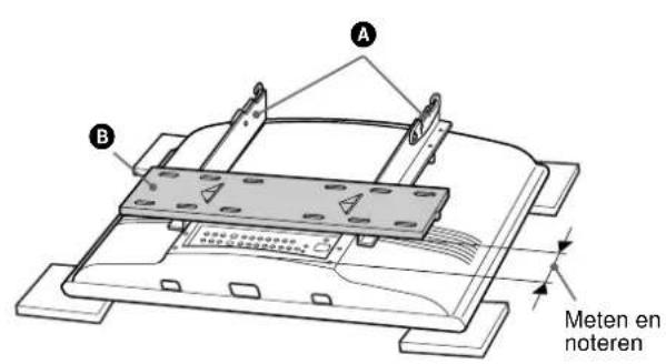 SONY SUWTS1 - Stap 4: De onderste wandmontagesteunen bevestigen (Voorbeeld voor het bevestigen op een houten muur) - 2