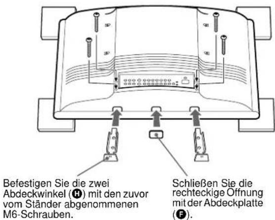 SONY SUWTS1 - So behmen Sie den Ständer ab und bringen die Abdeckungen an - 2