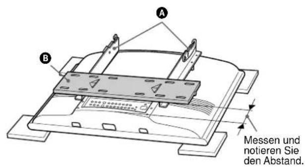 SONY SUWTS1 - Schritt 4: Befestigen der unteren Wandmontageschiene (Beispiel für Montage an einer Holzwand) - 2