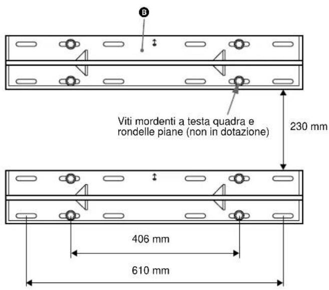 SONY SUWTS1 - Punto 5: Fissaggio delle staffe di montaggio a parete superiori - 2