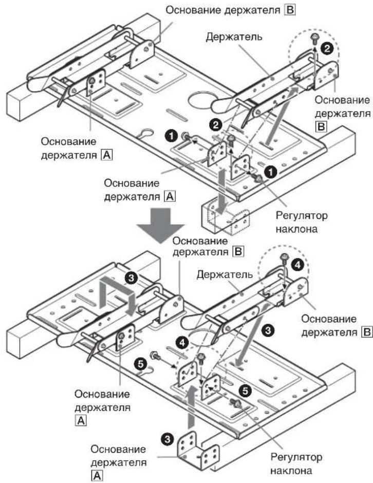 Основание держателя B Держатель Основание держателя B Основание держателя A Основание держателя A Регулятор наклона Основание держателя B Держатель Основание держателя B Основание держателя A Основание держателя A Регулятор наклона