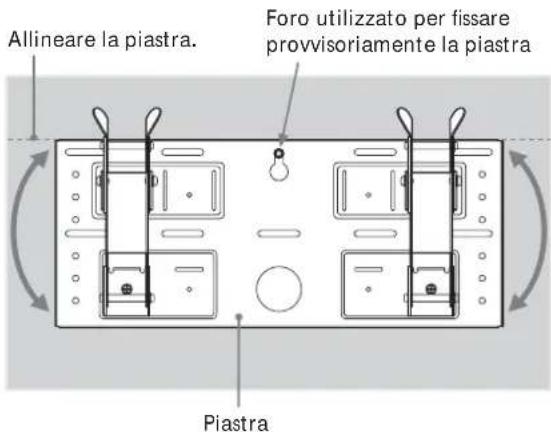 SONY SULW1 - Punto 4: Installazione della piastra alla parete - 1