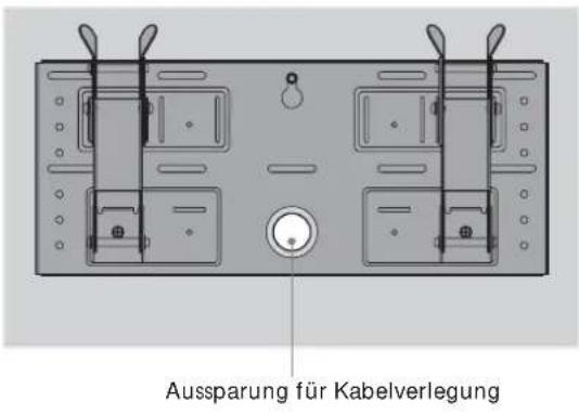 Aussparung für Kabelverlegung