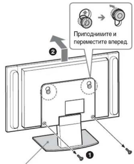 Приподнимите и переместите вперед. ① ②