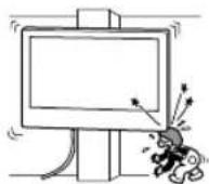 SONY SUWL840 - Installera inte väggfästet på en yta där TV:ns hörn eller sidor skjuter ut från väggen. - 1