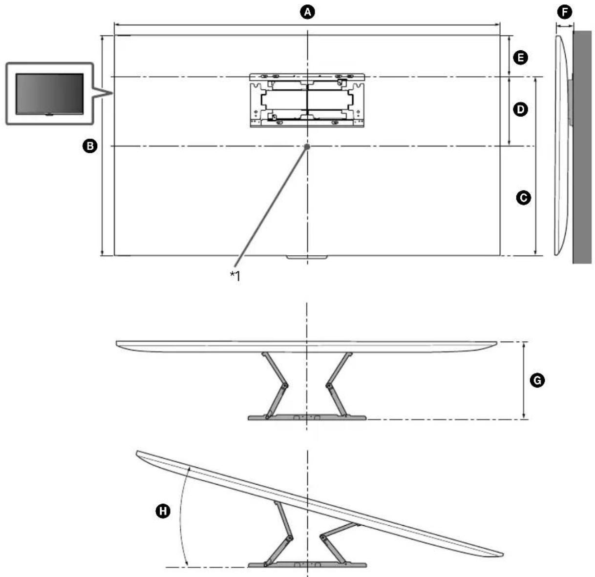 SONY SUWL840 - Döntse el a felszerelés helyét. - 1