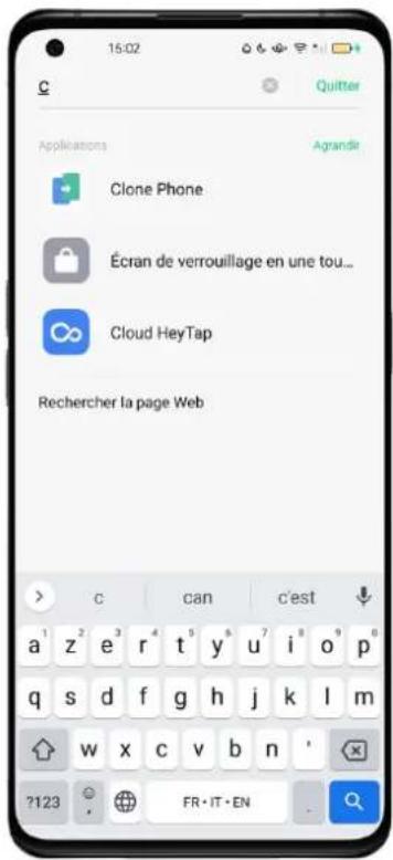 OPPO Reno 5 Pro 5G - Paramètres de recherche, données et fichiers - 1