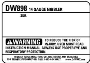 DEWALT DW898 - GARANTIE DE REMBOURSEMENT DE 90 JOURS - 1