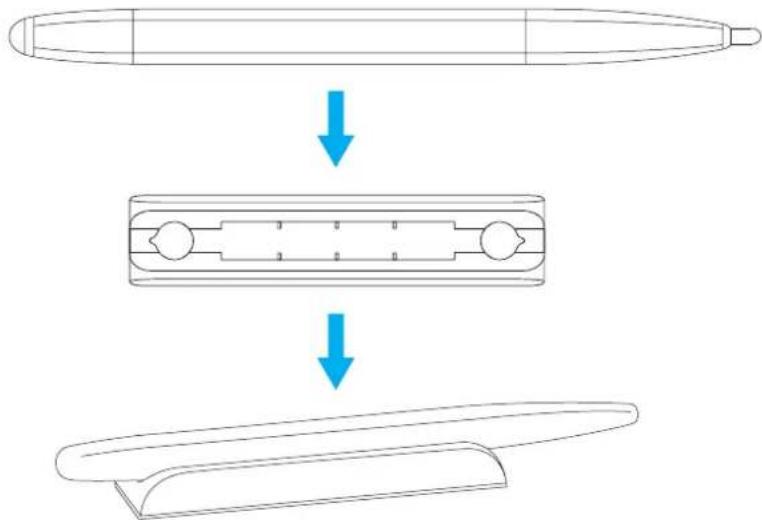 OPTOMA 3651RK - Connexion du support de stylet tactile - 2