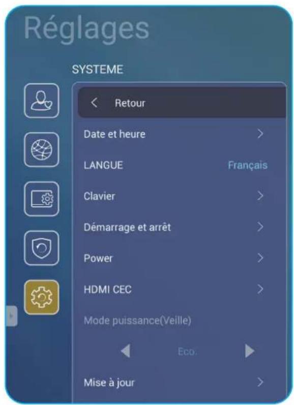 OPTOMA 3651RK - Configuration des paramètres du système - 1