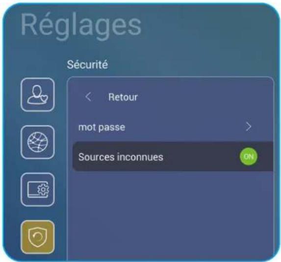 OPTOMA 3651RK - Configuration des paramètres de sécurité - 1