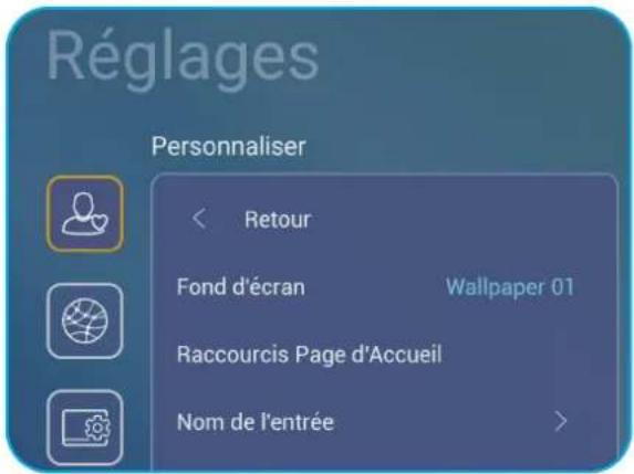 OPTOMA 3651RK - Personnalisation du système - 1