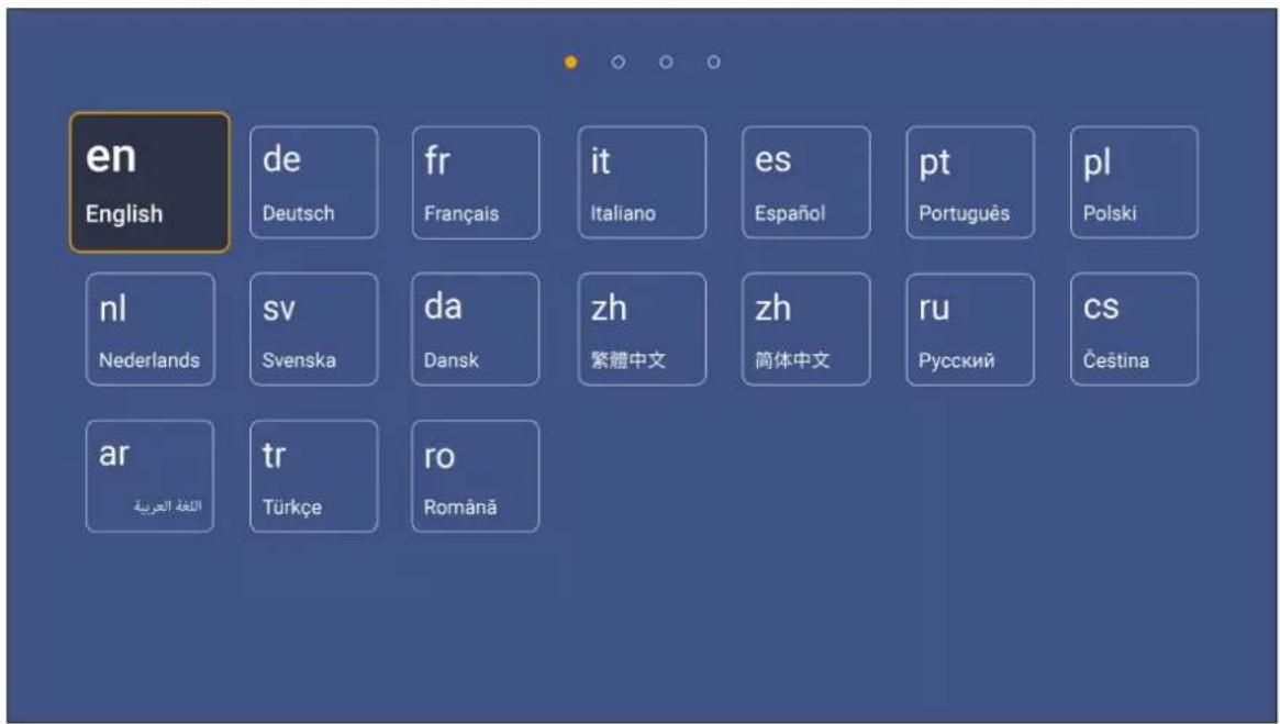 Langues disponibles : anglais, allemand, français, italien, espagnol, portugais, polonais, néerlandais, suédois, danois, chinois traditionnel, chinois simplifié, russe, tchèque, arabe, turc, roumain.