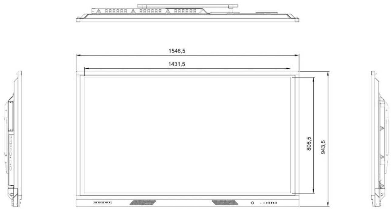 OPTOMA 3751RK - Dimensions - 1