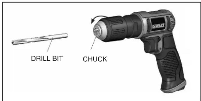 DEWALT DWMT70786L - INSTALLING/REMOVING DRILL BITS - 1