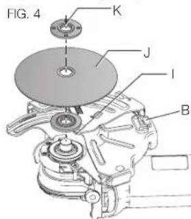 DEWALT DWE4606 - Montage des meules à tronconner de type 1 et 41 (Fig. 4) - 1