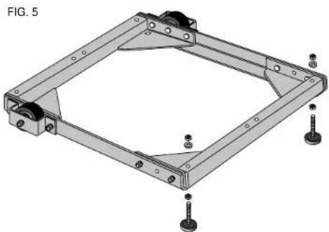 DEWALT DW7460 - ETAPE 6. Attacher les pieds d'ajustement (Fig. 5). - 1