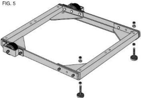 DEWALT DW7460 - STEP 6. Attach adjusting feet (Fig. 5). - 1