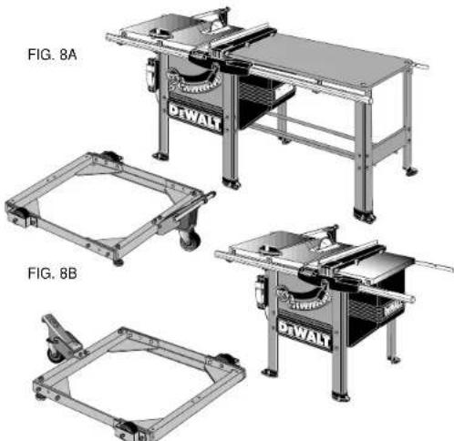 DEWALT DW7460 - ETAPE 7. Attacher le système de roulette (Fig. 6). - 3