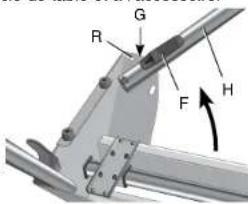 DEWALT DW7440RS - Fixation des supports destinés à la scie de table - 1