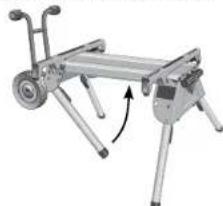 DEWALT DW7440RS - Transporting the Saw on the Stand COLLAPSING THE STAND FOR TRANSPORT - 2
