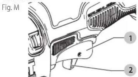 DEWALT DCL043 - Gachette et levier de verrouillage (Fig. M) - 1