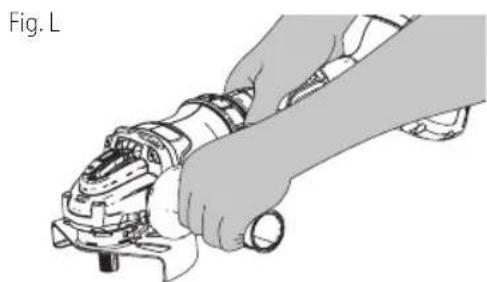 DEWALT DCL043 - Position correcte des mains (Fig. L) - 1