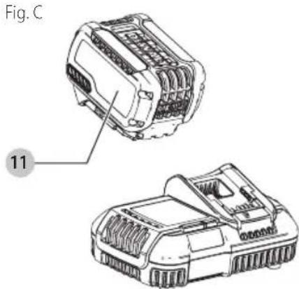 DEWALT DCL043 - Charging a Battery (Fig. A, C) - 1