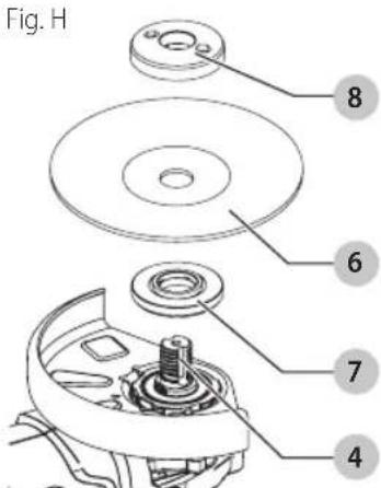 DEWALT DCL043 - Montaje de Discos sin Cubo (Fig. H) - 1