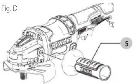 DEWALT DCL043 - Fijación del Mango Lateral (Fig. D) - 1