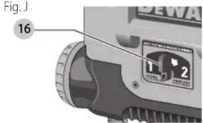 DEWALT DW735X - Selección de Velocidad (Fig. J) - 1