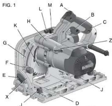 DEWALT DWS520SKH - COMPONENTES (Fig. 1-3, 8) - 1