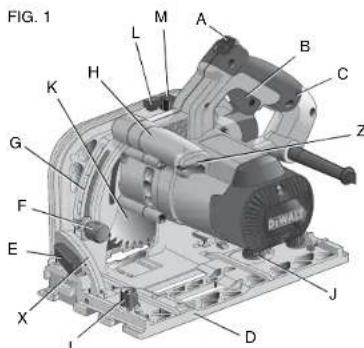 DEWALT DWS520SKH - COMPONENTS (Fig. 1-3, 8) - 1