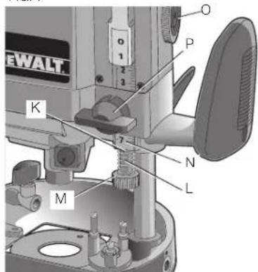 DEWALT DW625 - BARRA DE TOPE DE PROFUNDIDAD Y ESCALA VERNIER (FIG. 7) - 1