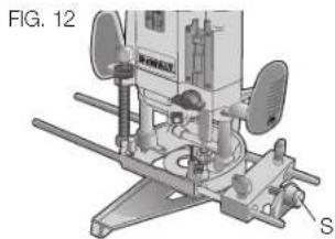 DEWALT DW625 - Utilisation du guide de chant (Fig. 11, 12) - 2