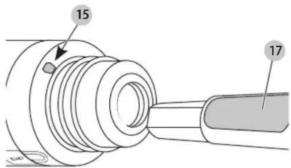 DEWALT D25651K - Inserción y desmontaje de accesorios estriados (Fig. C) - 2