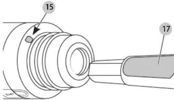 DEWALT D25553K - Inserción y desmontaje de accesorios estriados (Fig. C) - 2