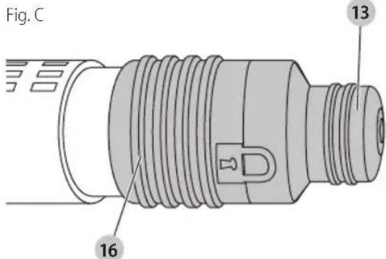 DEWALT D25553K - Inserción y desmontaje de accesorios estriados (Fig. C) - 1