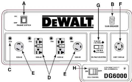 DEWALT DG2900 - FIGURE 13: CONTROL PANEL LAYOUTS - 3
