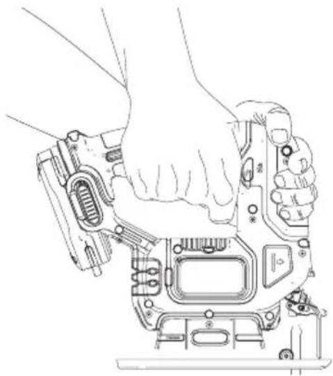 BLACK & DECKER BCS601 - Правильное положение рук во время работы (Рис. I) - 3