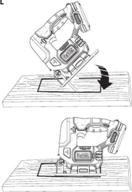BLACK & DECKER BCS601 - Вирізання отворів (Рис. L) - 1