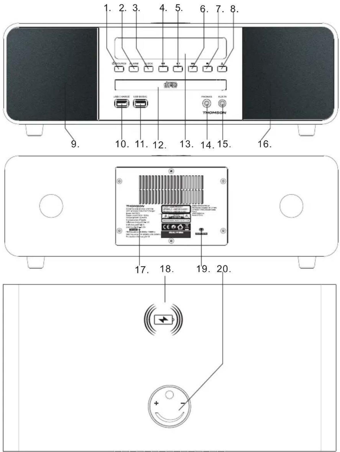 THOMSON MIC201IBT - What's in the box - 1