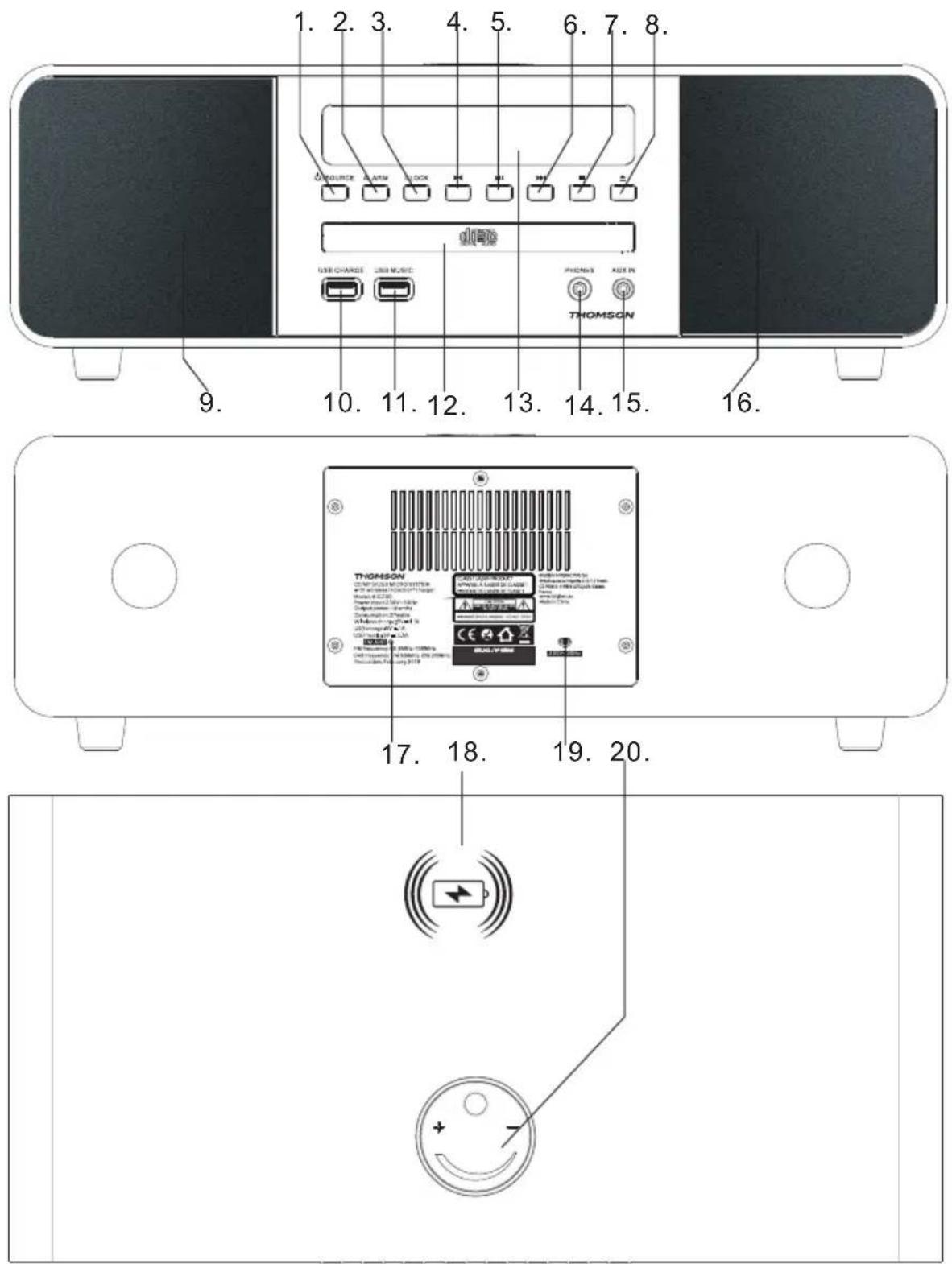 THOMSON MIC201IBT - Zawartość opakowania - 1