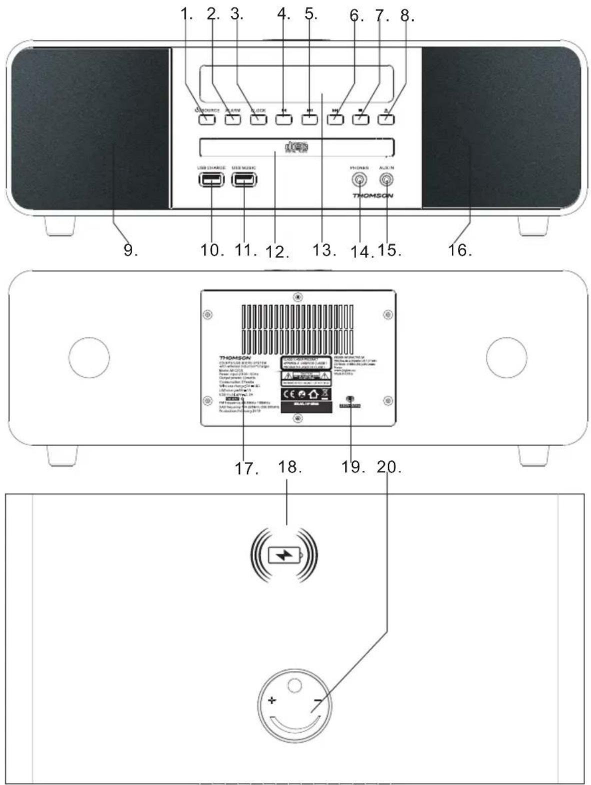THOMSON MIC201IBT - Contenu de l'emballage - 1