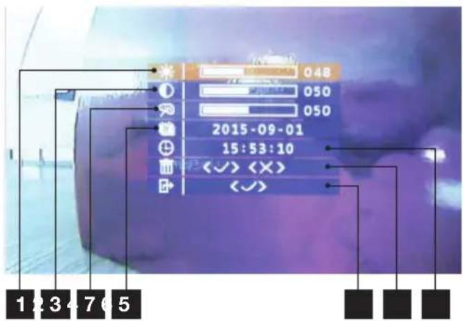 THOMSON 512265 - - RéGLAGES ET FONCTIONS ACCESSIBLES SUR LE mONITEUR - 1