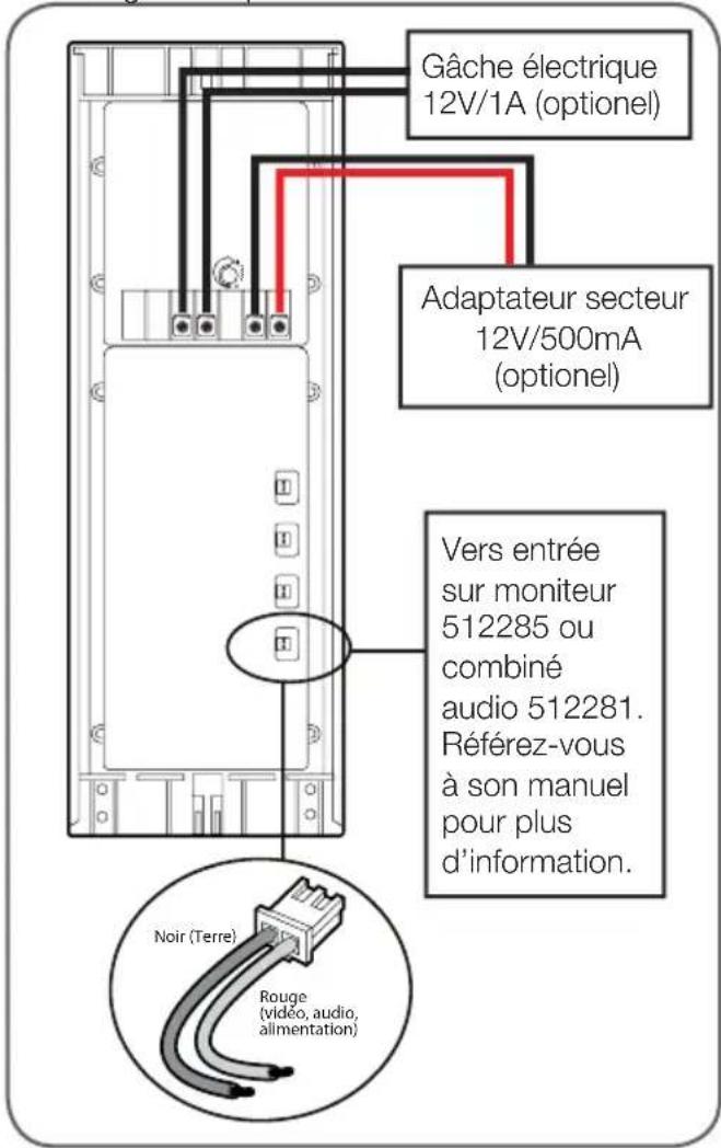 THOMSON 512284 - Entre la platine de rue et une gâche électrique (option) - 1