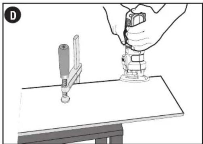 BLACK & DECKER Matrix BDCMTR - UTILISATION DE LA TOUPIE (FIG. D & E) - 1