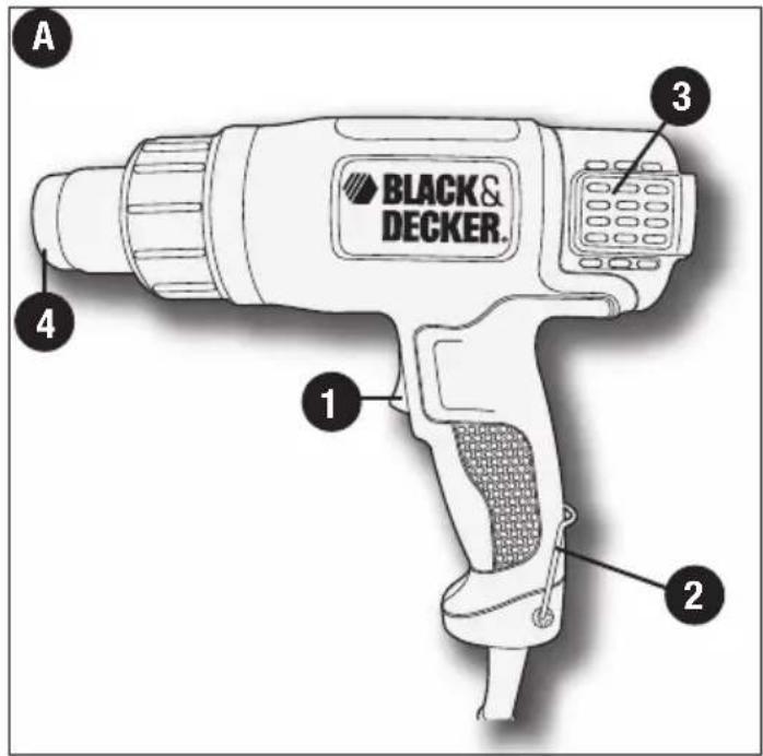 BLACK & DECKER HG1300 - DESCRIPTION FONCTIONNELLE - 1
