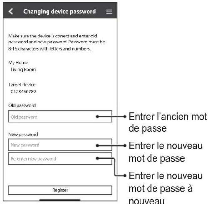 PANASONIC CSZ25XKEW - Liste des utilisateurs Modifi er le mot de passer de l'appareil - 2