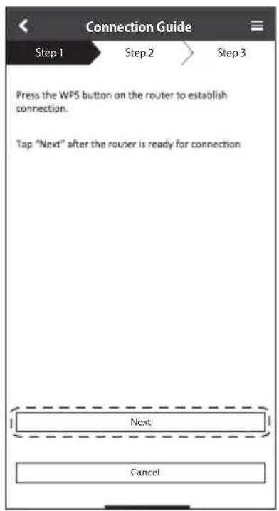 PANASONIC CSZ25XKEW - Connection network using WPS mode (method 1) - 1